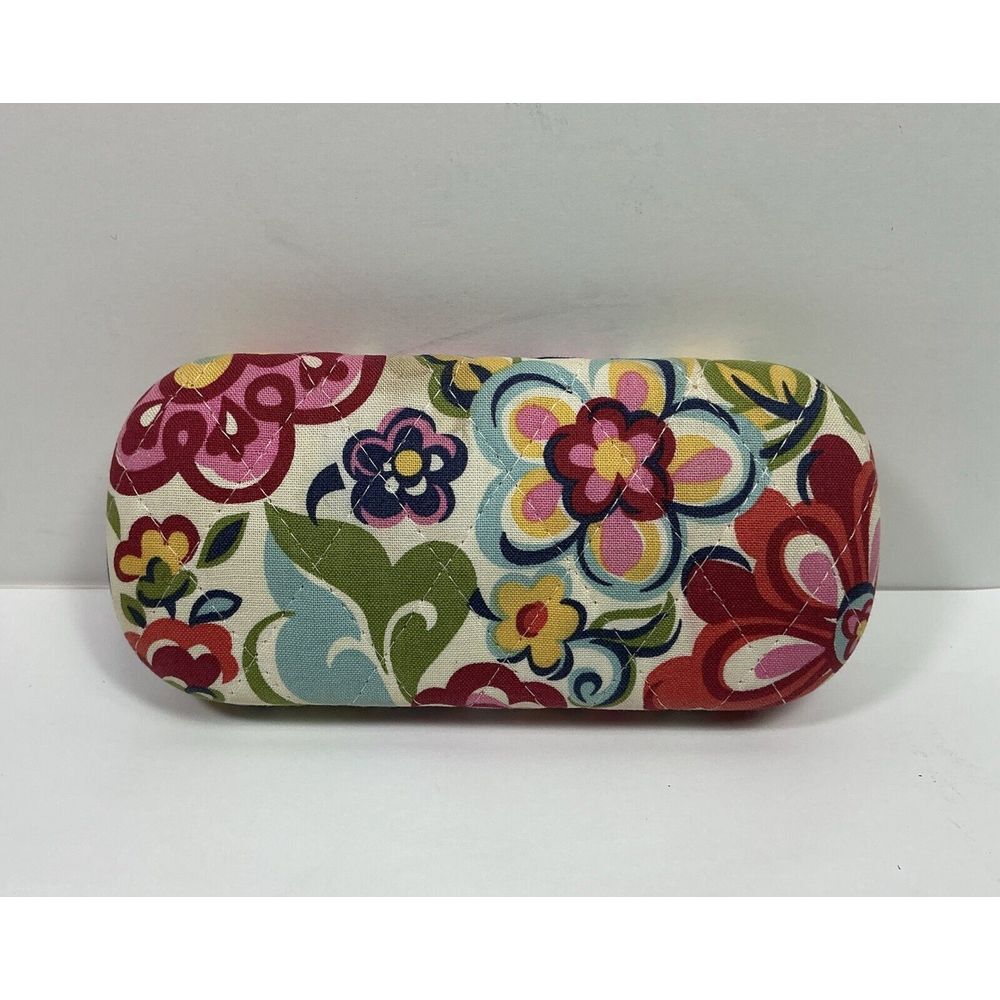 Vera Bradley‎ Quilted Floral Protective Eyeglasses Hard Case Holder 6"